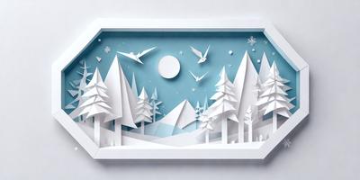 The primary subject of the image is a clock, which is set in a snowy mountain scene. The clock is surrounded by trees and birds, creating a wintery atmosphere. The visual style of the image is a combination of digital art and illustration, with the clock and the surrounding elements being intricately designed. The colors and mood of the image are predominantly white and cold, reflecting the snowy environment.